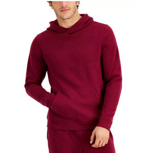 Id Ideology Men Solid Fleece Hoodie Malbec Size S 2785